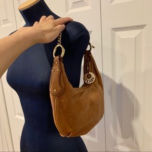 Fendi leather shoulder chain bag
